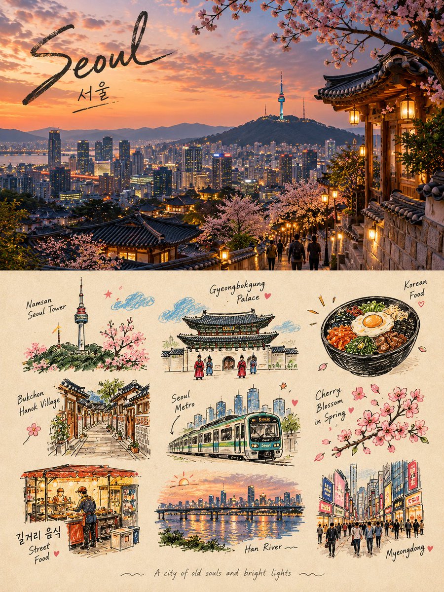 为[国家 / 城市 / 地点 / 主题]创作一张高端的 3:4 竖版编辑风回忆海报。 仅文生图 —— 仅根据[国家 / 城市 / 地点 / 主题]独自创意性地生成整幅作品。无需参…