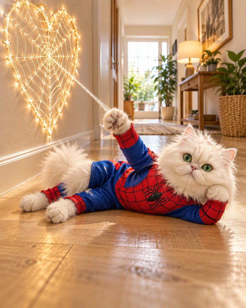 使用上传的猫咪图片作为该猫咪的唯一身份参考。 猫咪身份锁定 — 绝对： 保留上传猫咪的完全相同的外貌和身份。 保持相同的毛色、毛纹、斑纹、脸型、眼睛颜色、眼睛…