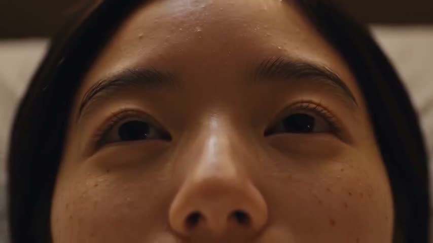 制作一段15秒、16:9电影感的逼真视频，呈现一位成年日本女性在日本度过一天的画面。保持她的脸部、身材、发型和服装全程一致。 0–3秒：清晨的公寓，她打开窗户…