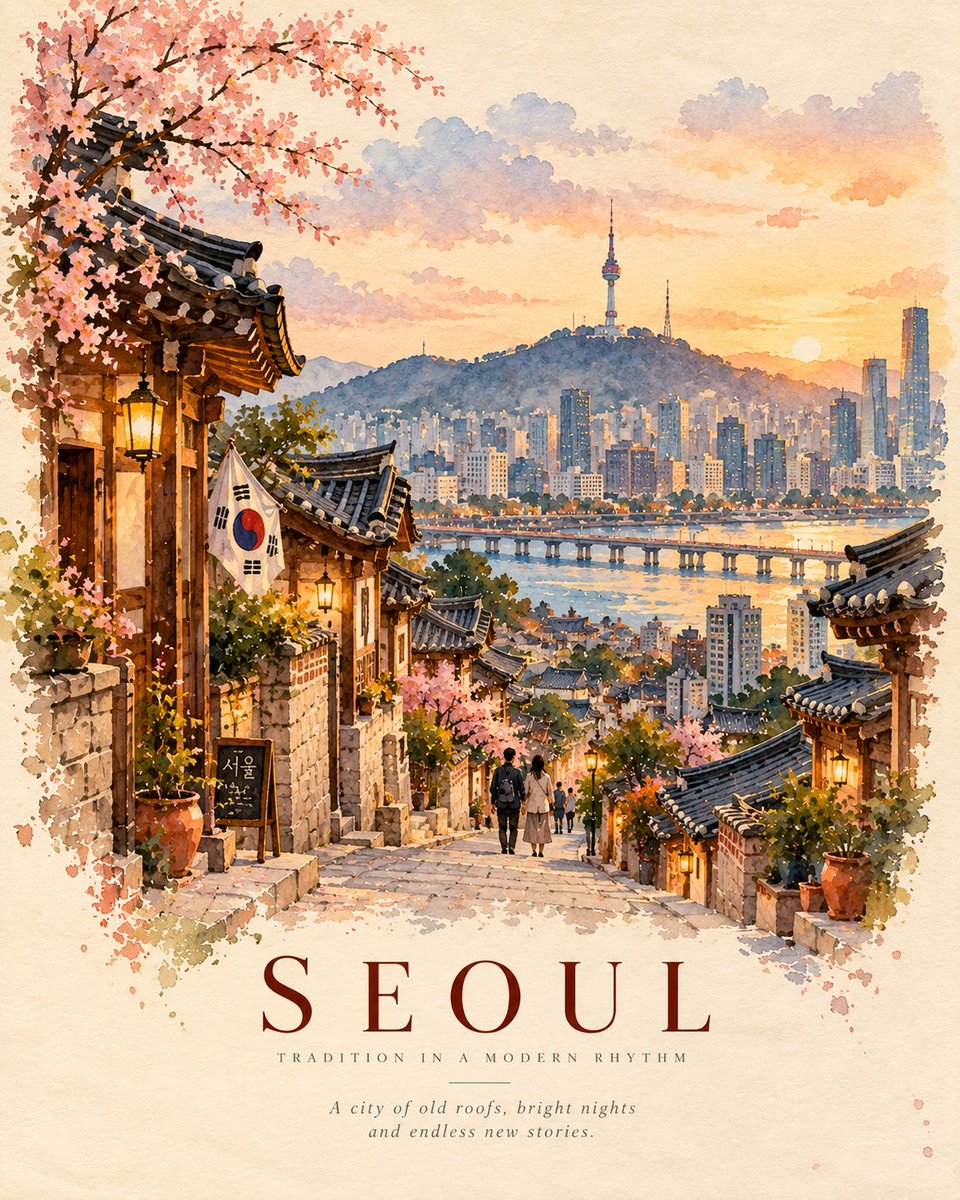 为 [COUNTRY / CITY / LOCATION / SUBJECT]（国家 / 城市 / 地点 / 主题）创作一幅 4:5 竖版高端旅行编辑风格艺术作品。 纯生成。 仅…