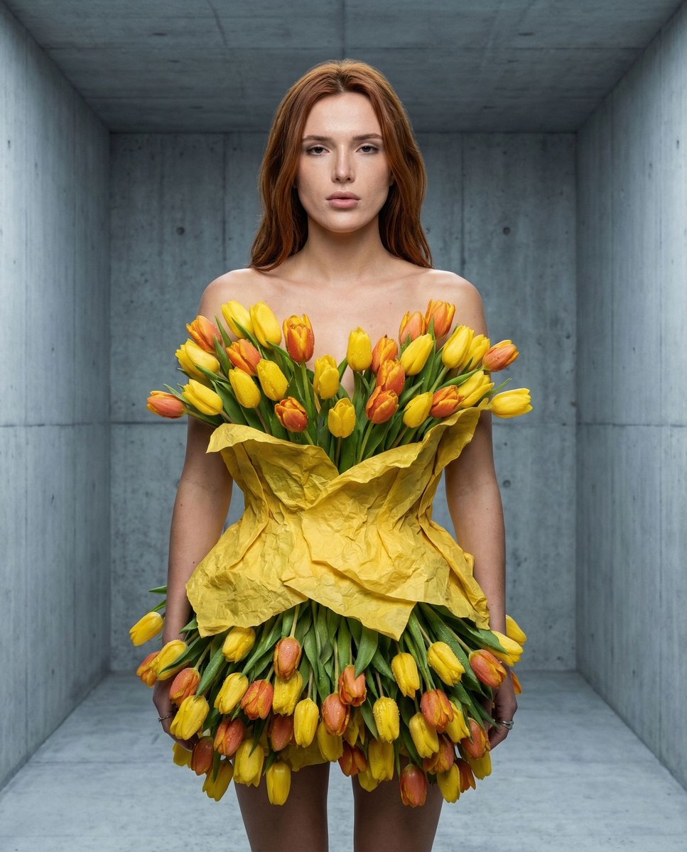{ "vibe_title_en": "Botanical Apathy", "master_prompt": "一张超现实的、高级的时尚人像,主角散发着「高…