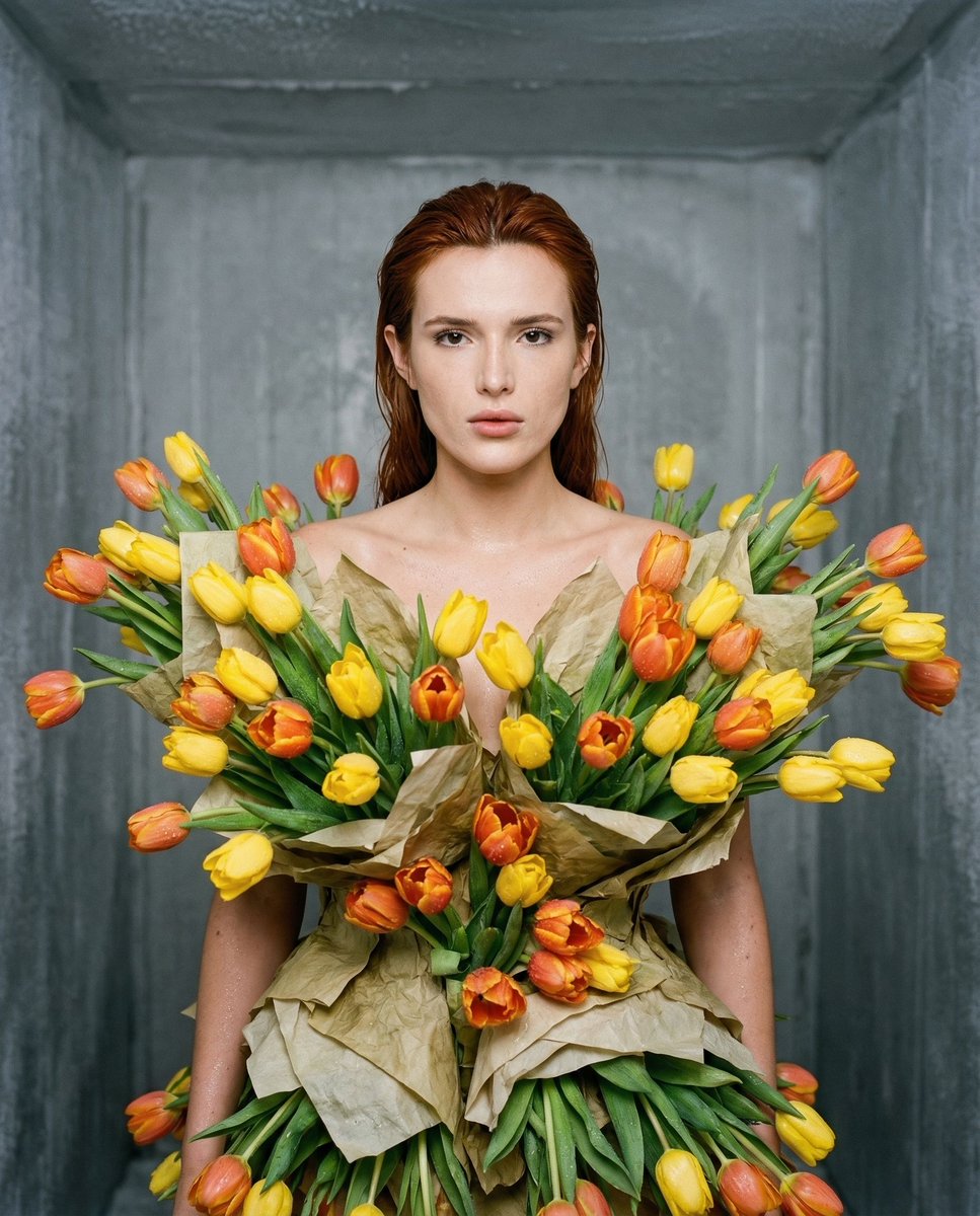 { "vibe_title_en": "Botanical Apathy", "master_prompt": "一张超现实的、高级的时尚人像,主角散发着「高级冷漠 (Haute…